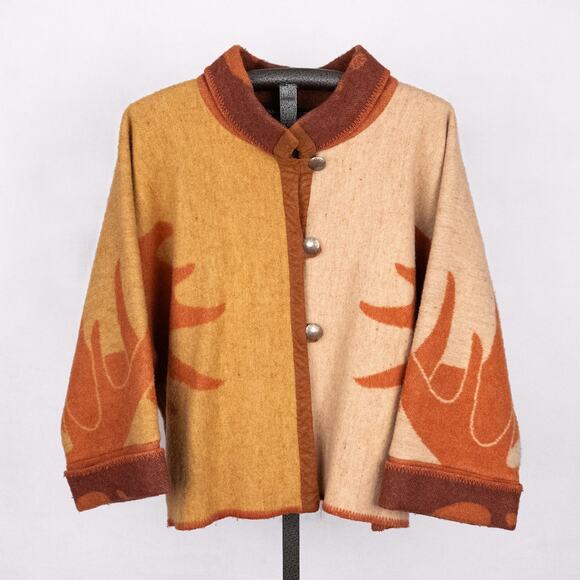 Aventura Jackets & Blazers - Aventura Southwest Artisan Pure Wool Jacket Women's M/L Taos New Mexico Antlers